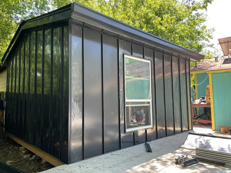 Black standing seam metal wall panels for Metal Roof Installation in West Hazleton